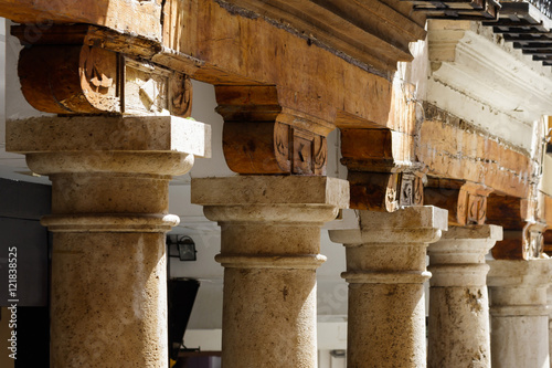 A detail view at Plaza del Torico, Teruel photo