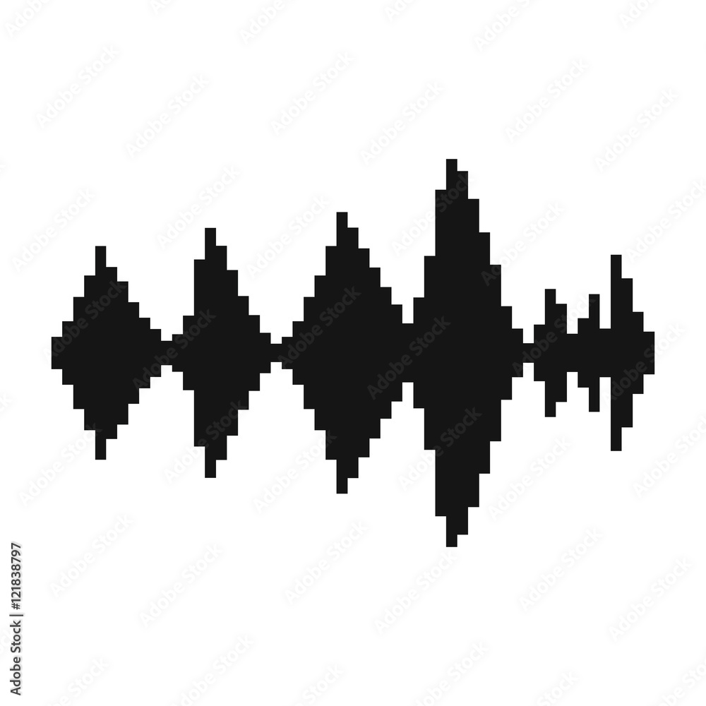 Audio digital equalizer technology icon in simple style on a white background vector illustration