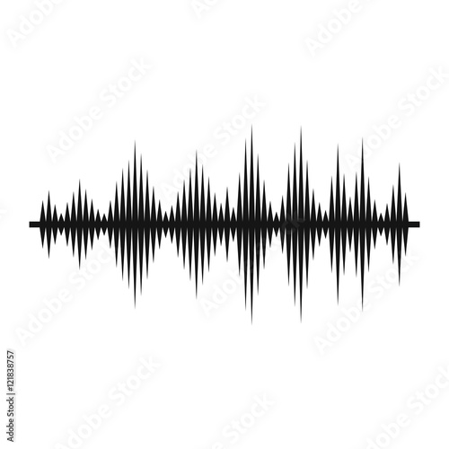 Audio digital equalizer technology icon in simple style on a white background vector illustration