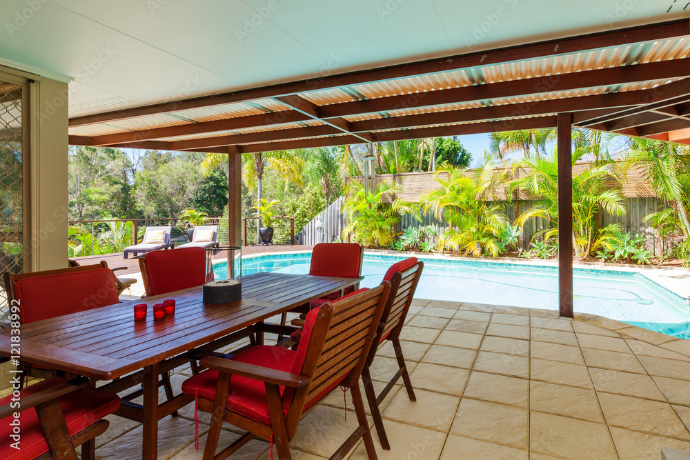 Fototapeta premium Alfresco backyard