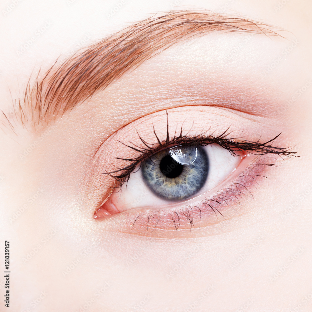female face makeup with blue eye female face makeup with blue eye