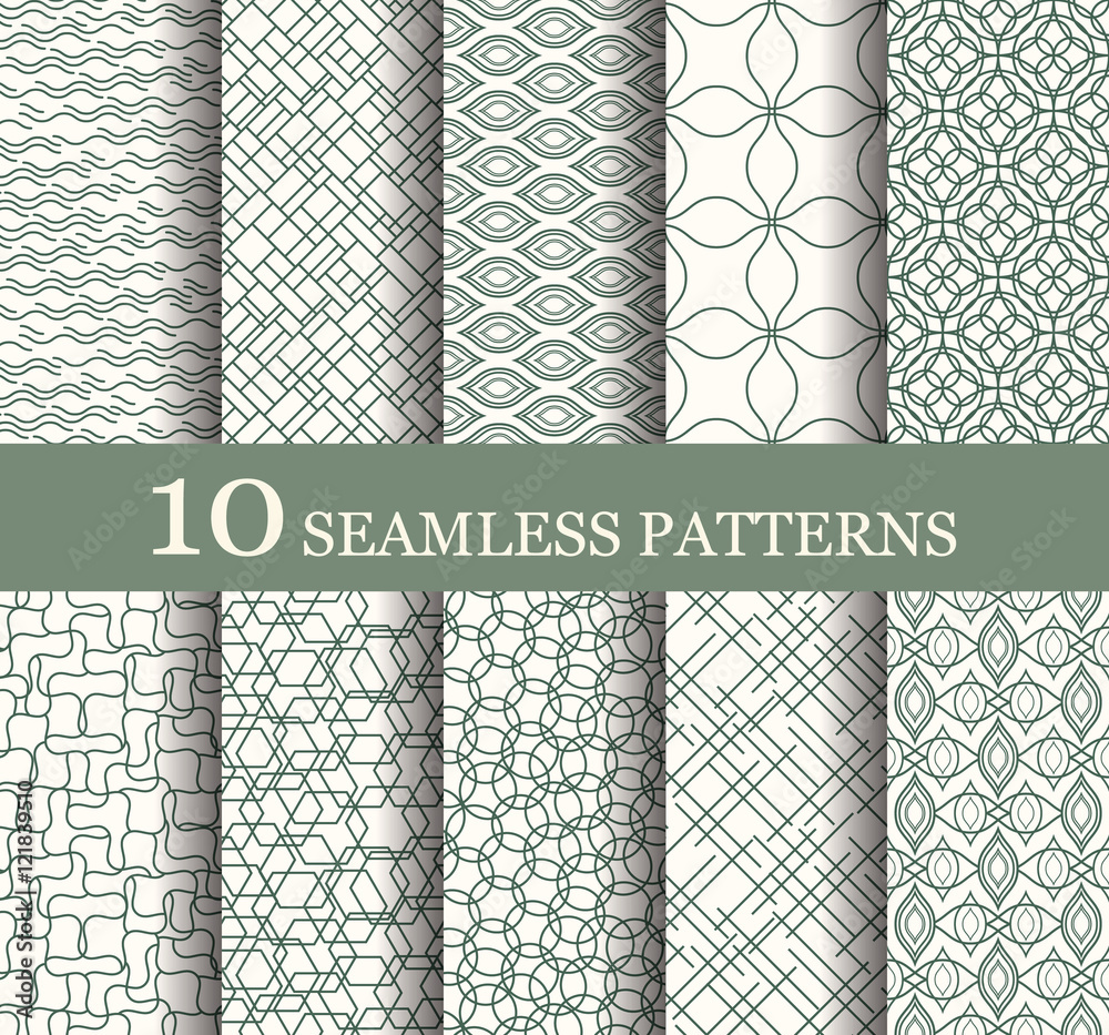 Set of 10 seamless patterns Set of 10 seamless patterns