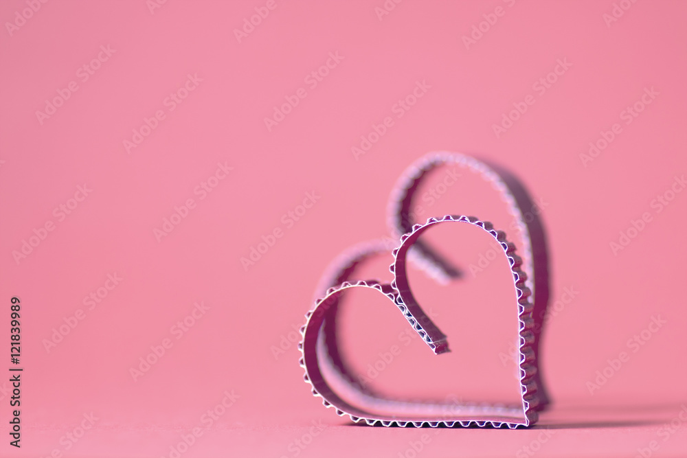 Fototapeta premium heart shape paper red