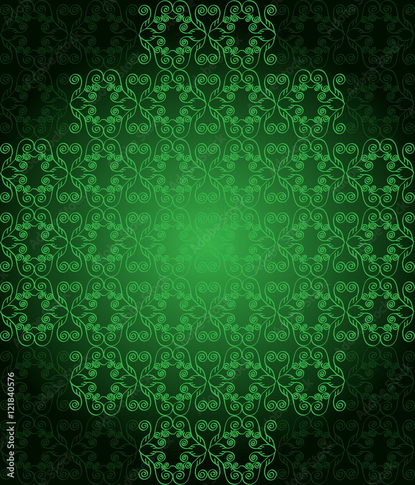 Seamlessly Wallpaper with Dark Green Color Tones Stock Vector Adobe Stock
