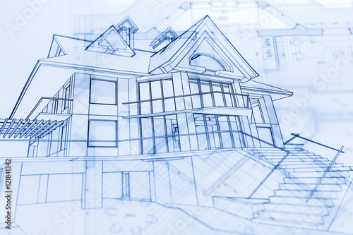 architecture blueprints & house drawing