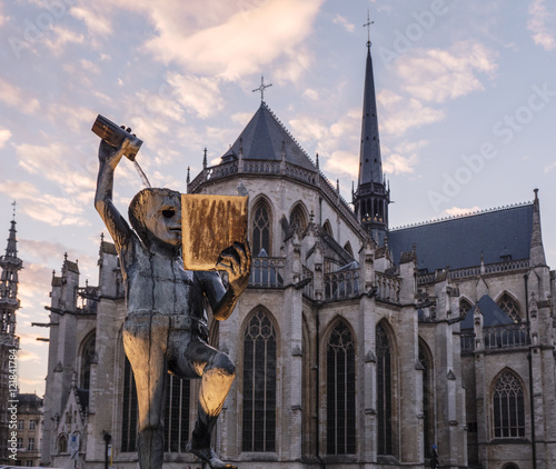 Leuven - Fountain of wisdom or Fonske is a statue as symbol