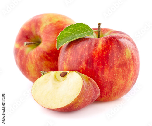 Apples in closeup