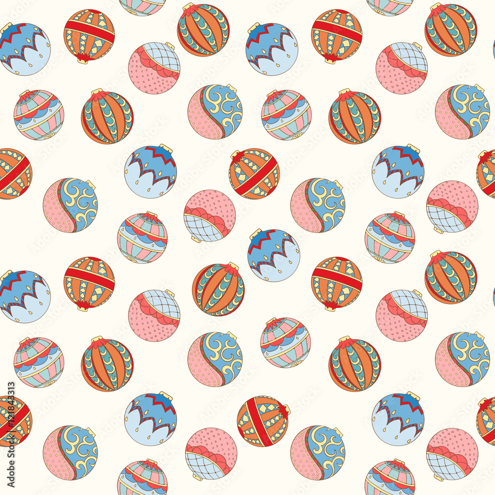 Christmas and New Year seamless pattern Christmas and New Year seamless pattern