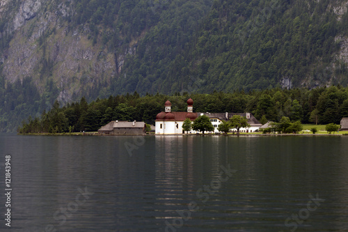 Lake Konigsee in Bavarian Alps.