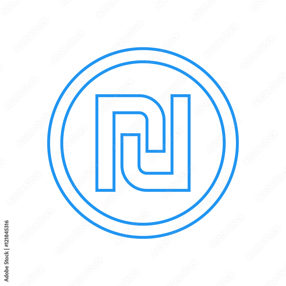 shekel linear pictogram on white, vector illustration shekel linear pictogram on white, vector illustration