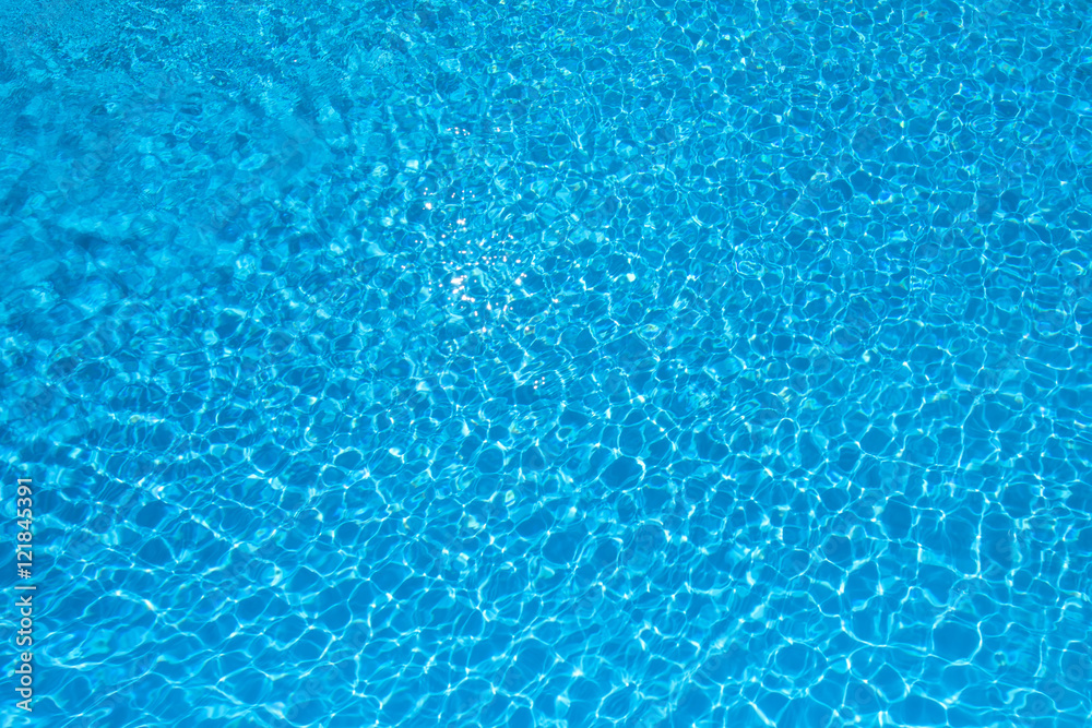 Ripple Water in swimming pool, Beautiful blue water surface for background
