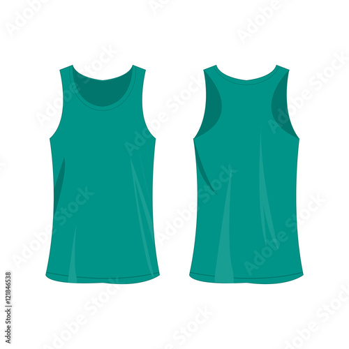 teal sport top isolated vector 