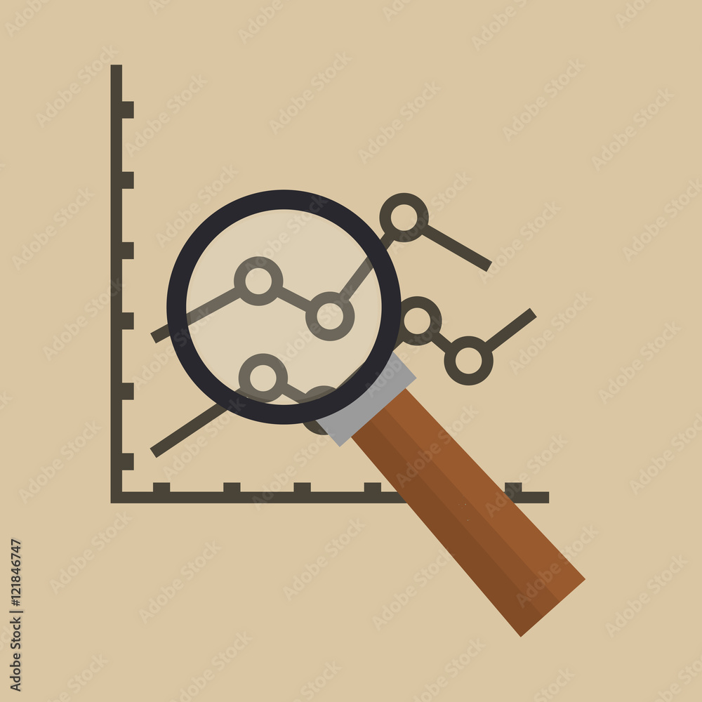 Obraz premium flat design graph chart with business related icons image vector illustration