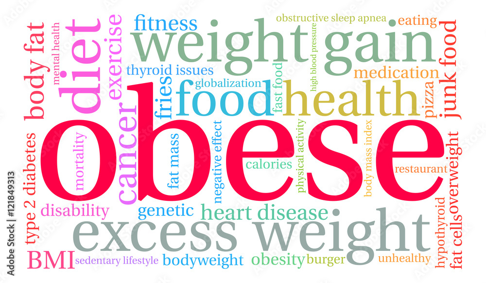 Fototapeta premium Obese Word Cloud