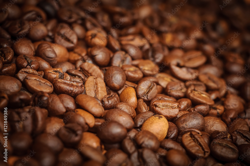 Closeup of brown coffee background Closeup of brown coffee background