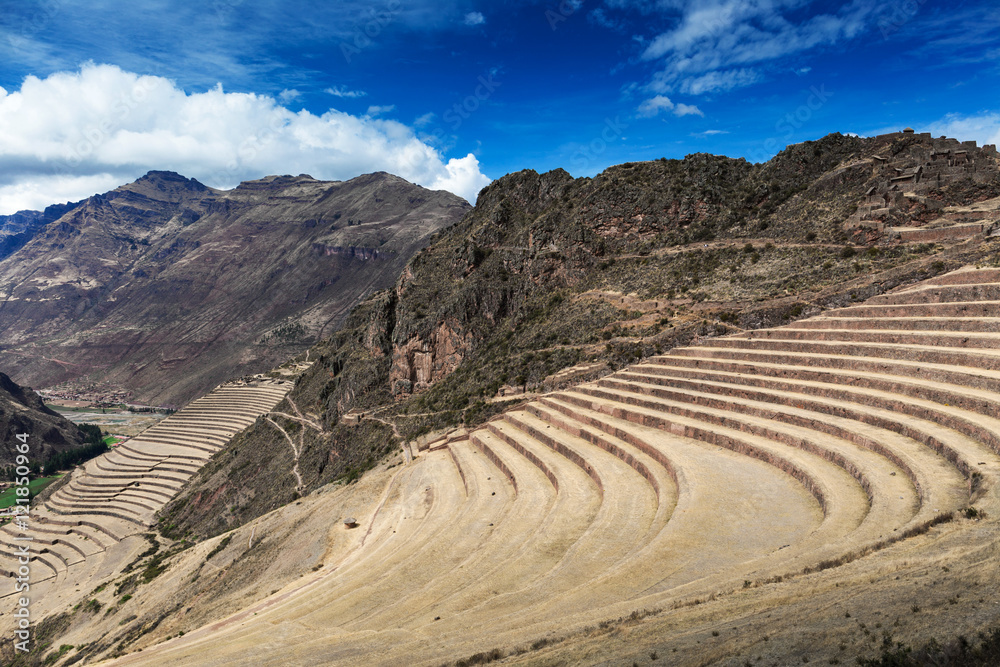terraces and an old Inca fortress