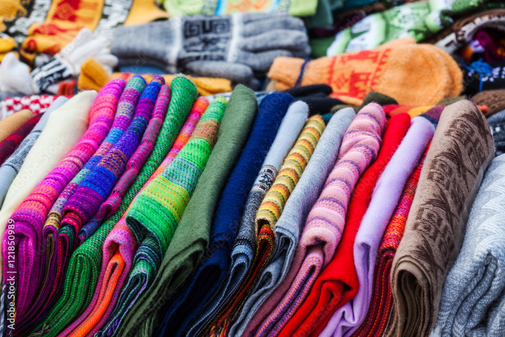 Peruvian scarves and gloves