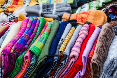 Peruvian scarves and gloves