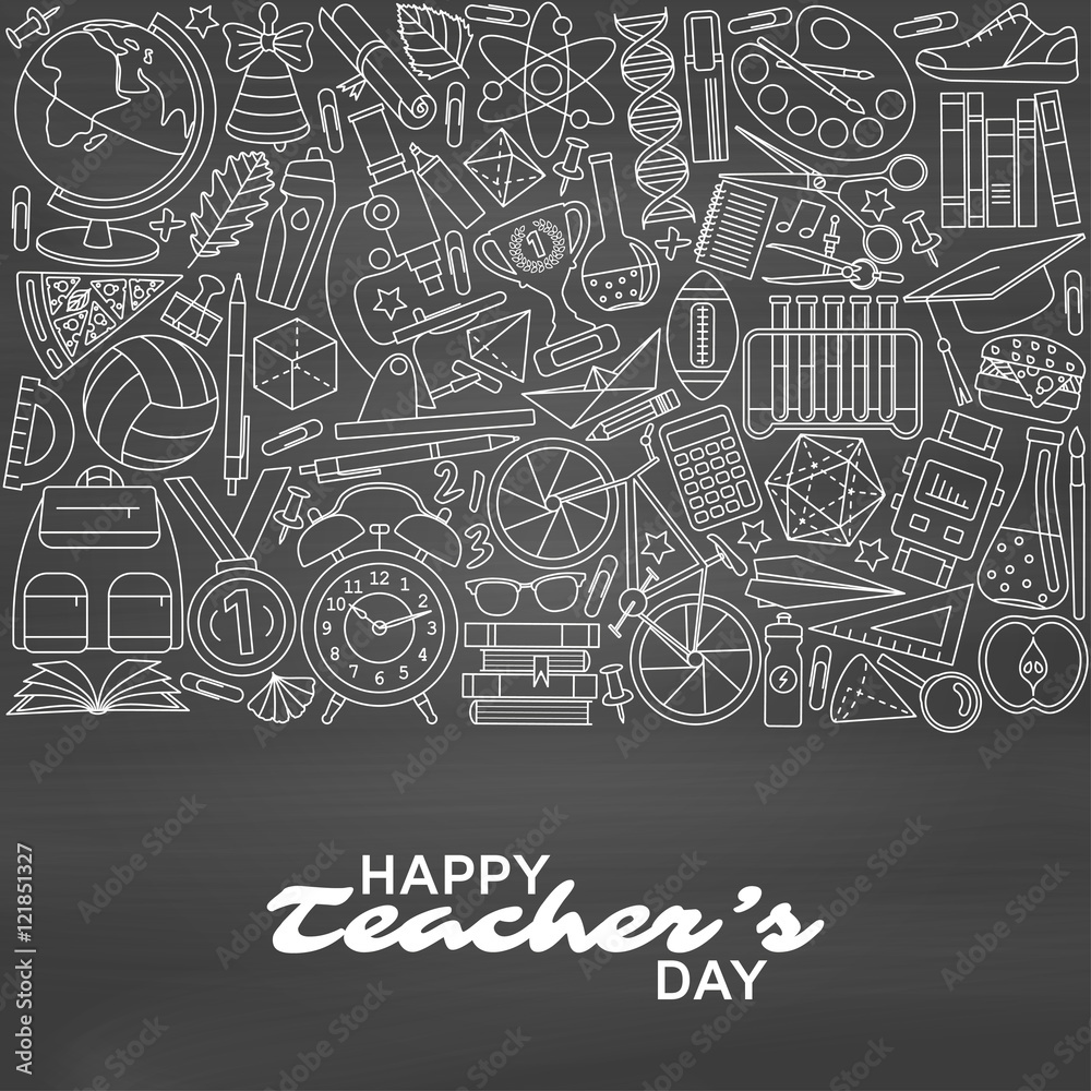 Happy Teachers Day background. Greeting card. Vector illustration. Happy Teachers Day background. Greeting card. Vector illustration.