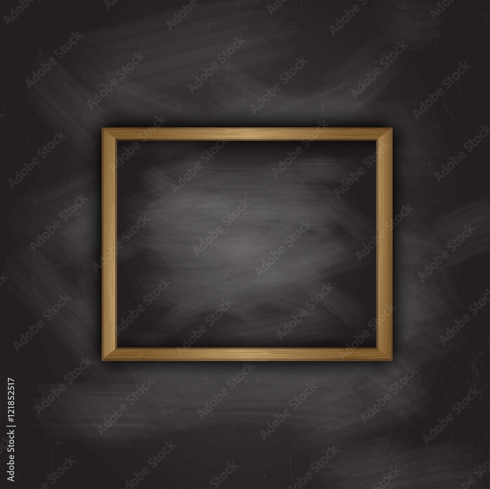 Blank blackboard. Vector illustration.