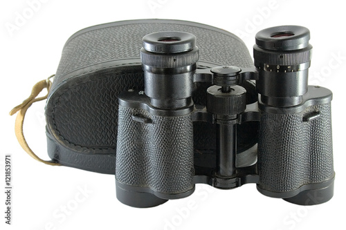Vintage binoculars isolated