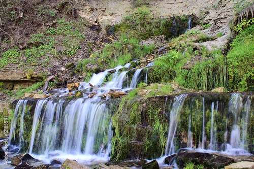 Fototapeta Naklejka Na Ścianę i Meble -  Water streams and cascade of the waterfalls