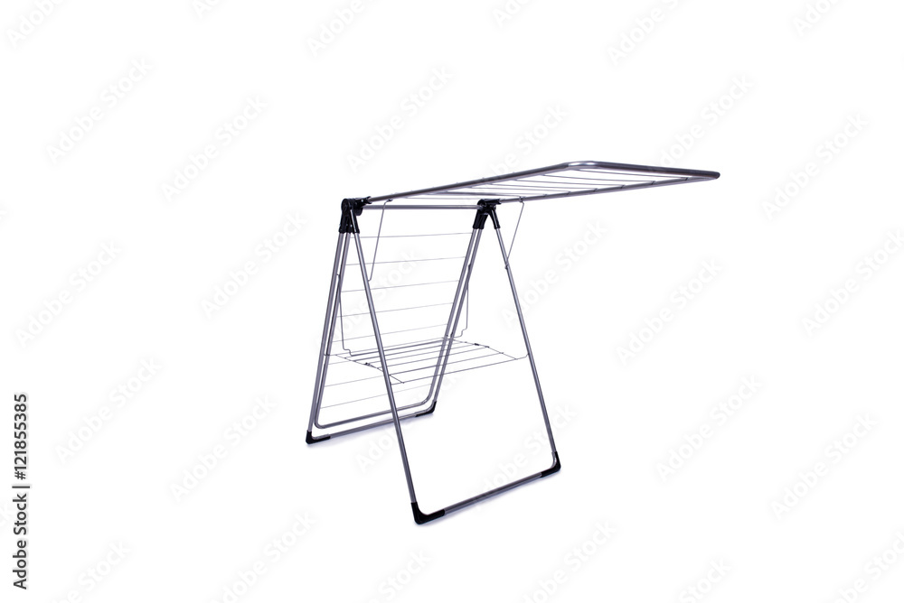 Collapsible clotheshorse isolated on the white background Collapsible clotheshorse isolated on the white background