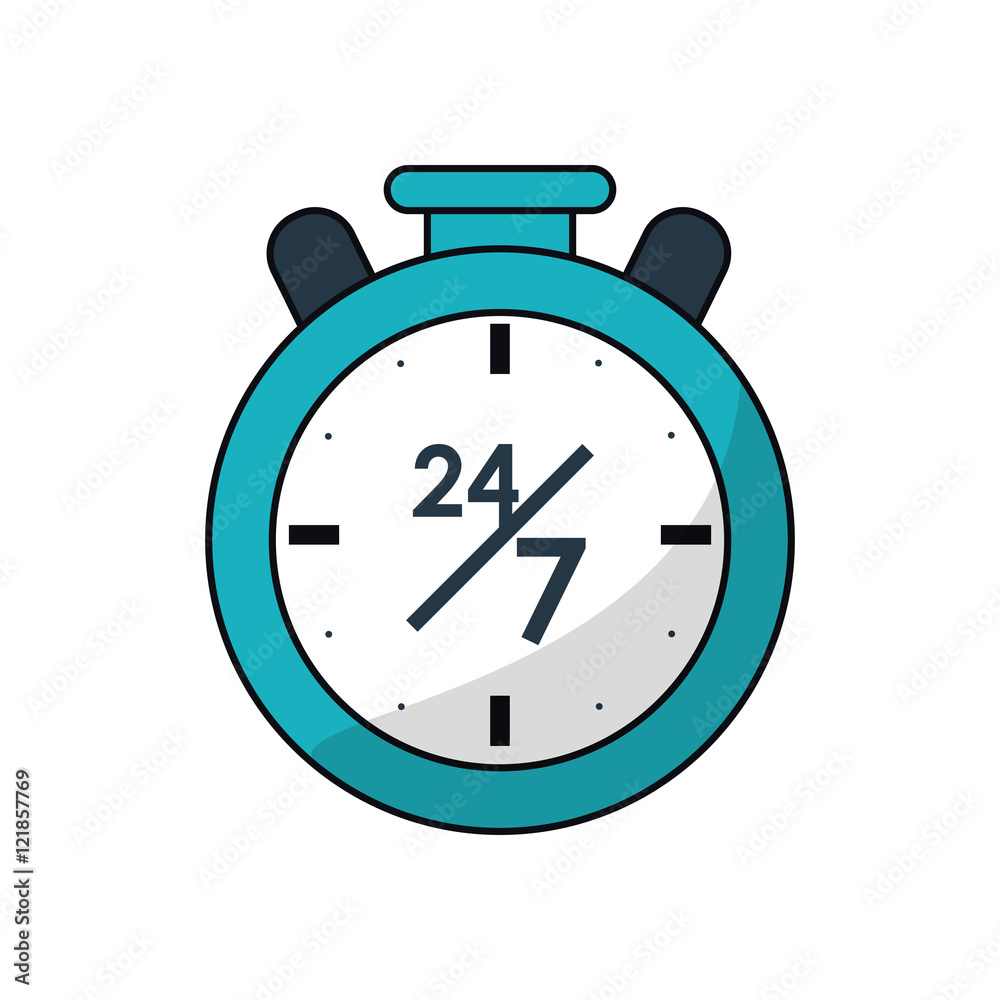Chronometer icon. Call center and technical service theme. Isolated design. Vector illustration Chronometer icon. Call center and technical service theme. Isolated design. Vector illustration