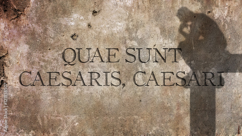 Cuadro en lienzo Quae sunt Caesaris, Caesari