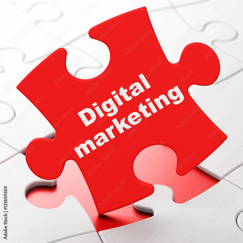 Marketing concept: Digital Marketing on puzzle background Marketing concept: Digital Marketing on puzzle background