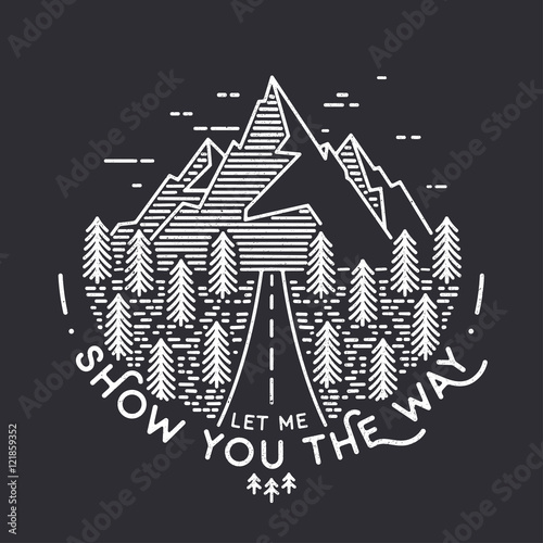Vector mountains illustration