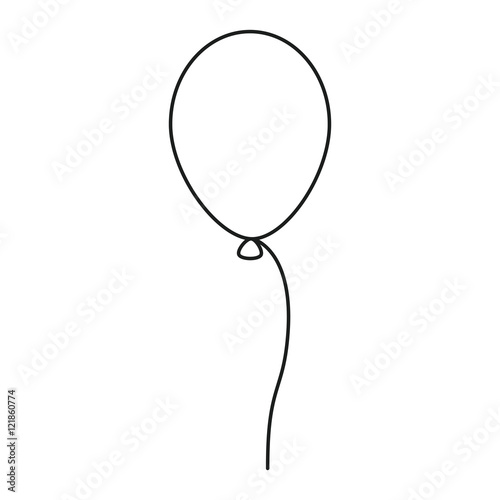 Line icon balloon. No color. Vector illustration.