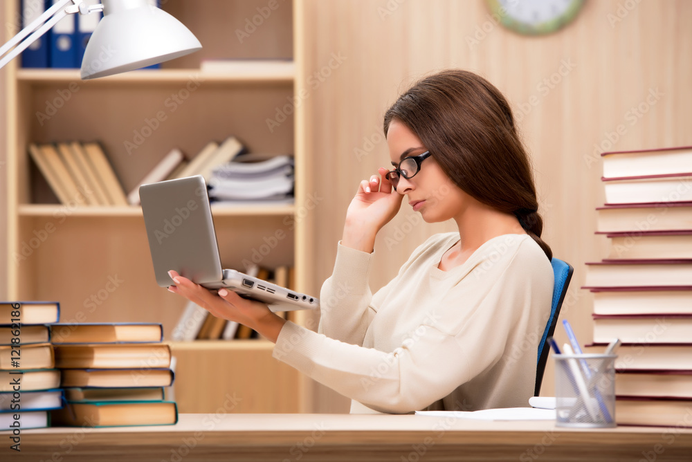 Young student preparing for university exams Young student preparing for university exams