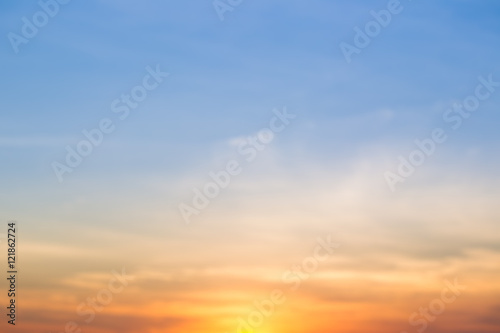 Blur image of Sun set sky background. © DG PhotoStock