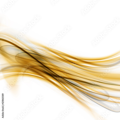 Abstract Golden Waved Background