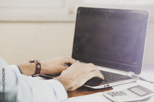 man working in computer