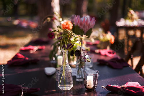 wedding decorations with flowers