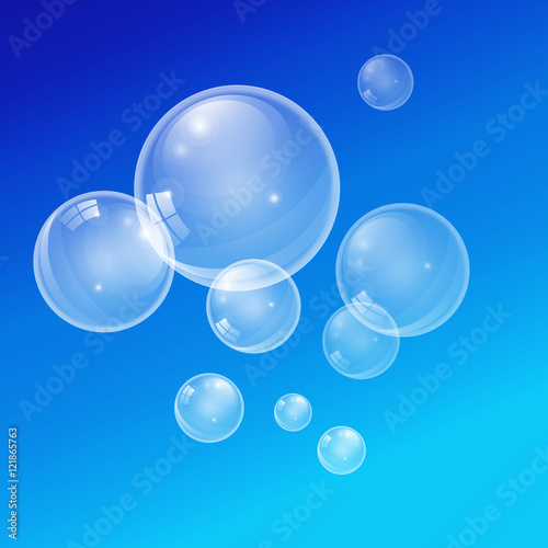 Vector transparent bubbles