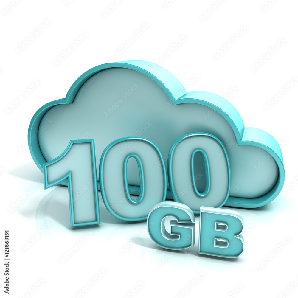 Cloud computing and database. 100 GB capacity Cloud computing and database. 100 GB capacity