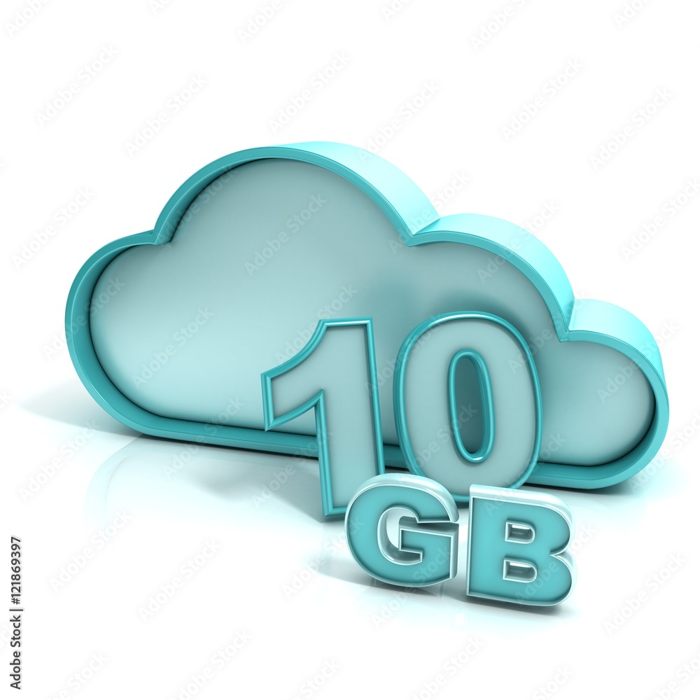 Cloud computing and database. 10 GB capacity Cloud computing and database. 10 GB capacity