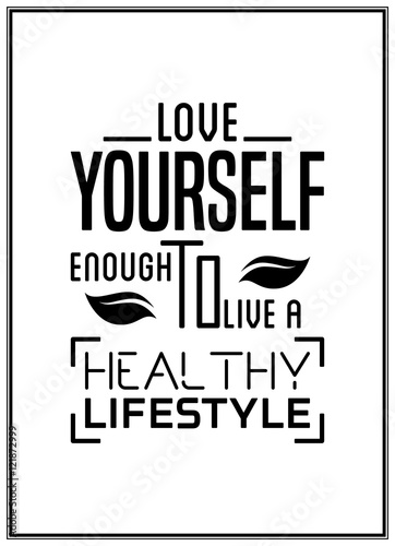Health quote. Typographical Poster.