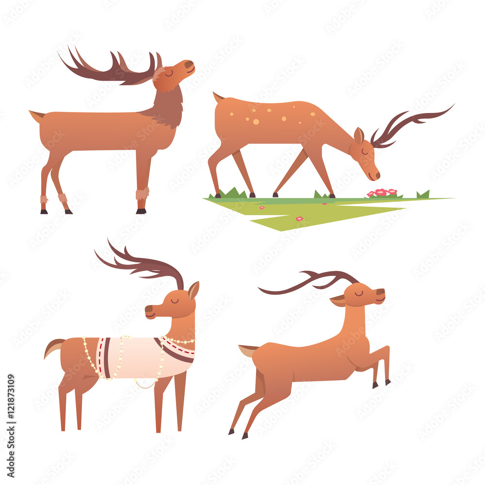 Cartoon deer vector animal Cartoon deer vector animal