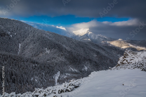 Cold dawn in Tatra Mountains at winter, Poland © shaiith