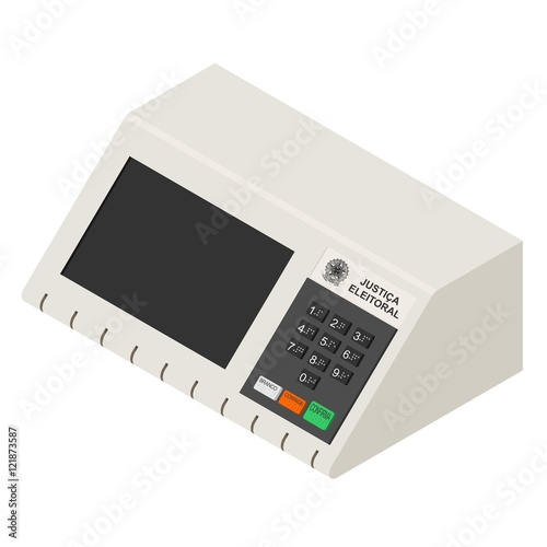 Brazilian voting machine vector illustration