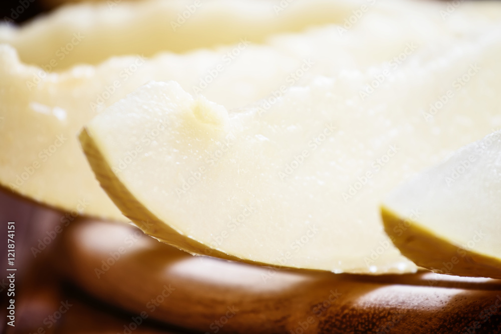 Slices of melon, selective focus Slices of melon, selective focus