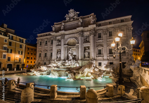 Trevi Fountain by night, Rome, Italy photo