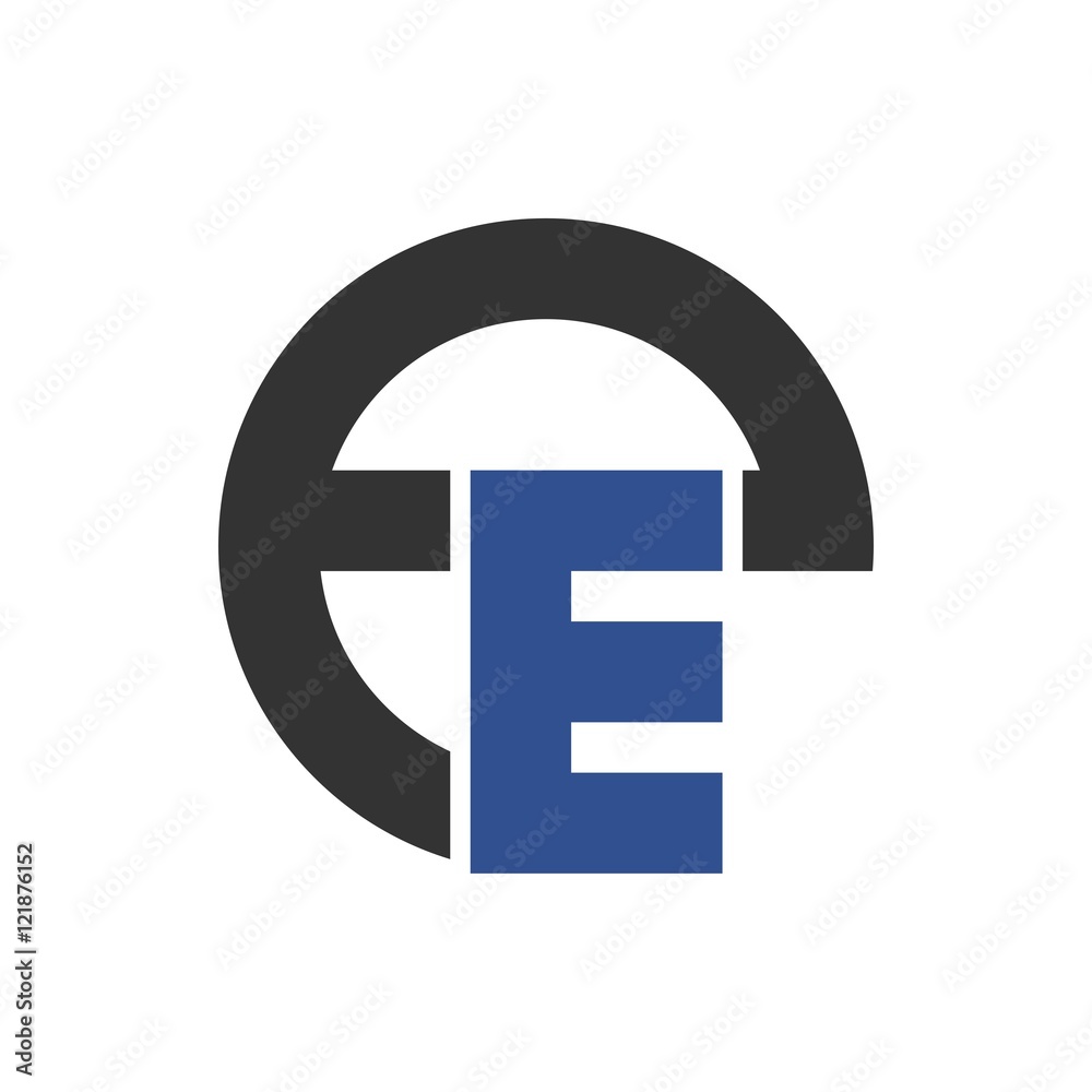 Obraz premium Ee letter initial logo design