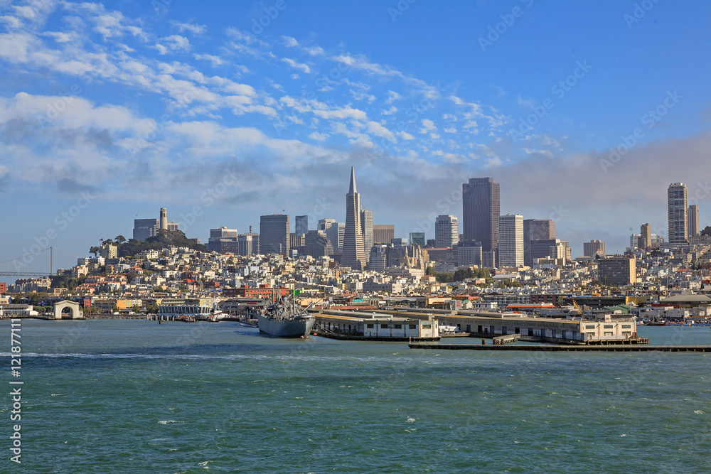 San Francisco skyline from cruise ship
