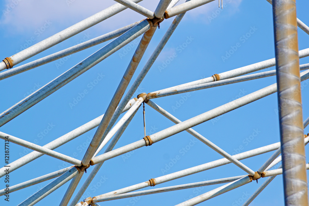 Fototapeta premium metal structure with blue sky background