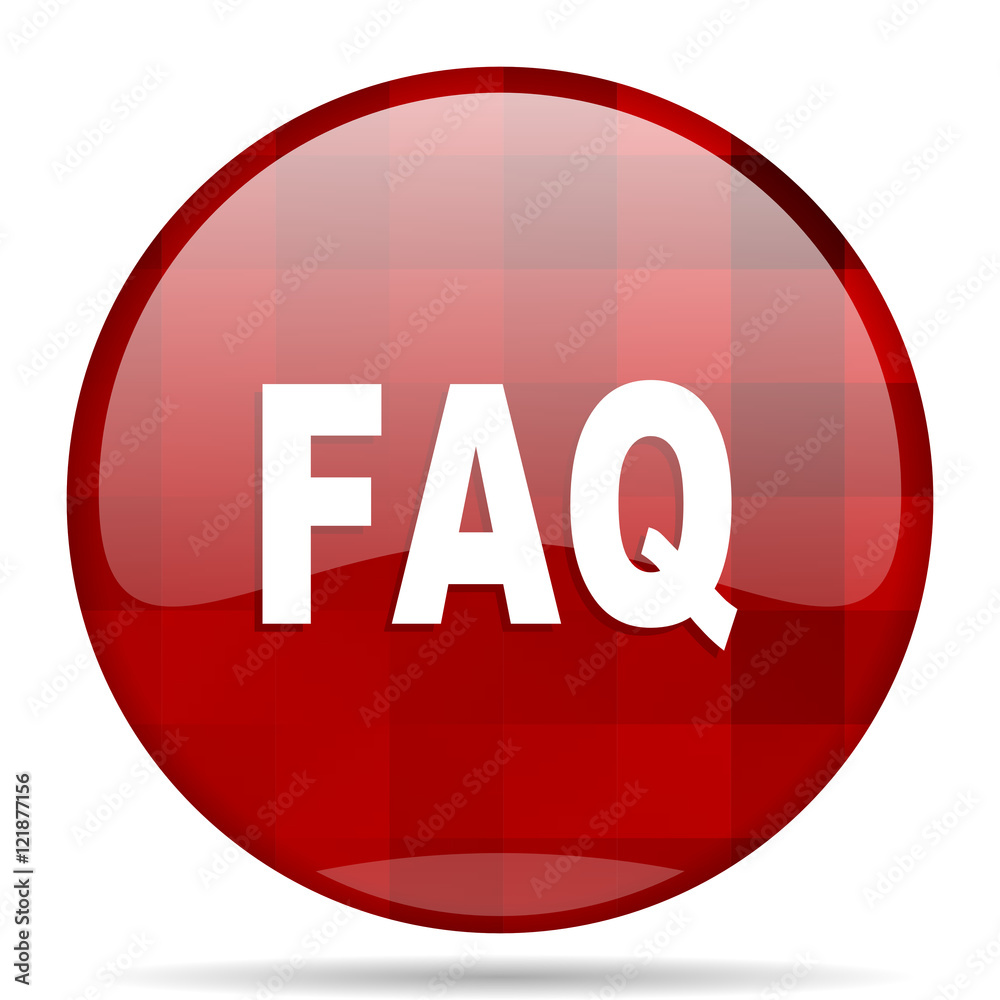 faq red round circle glossy modern design web icon faq red round circle glossy modern design web icon